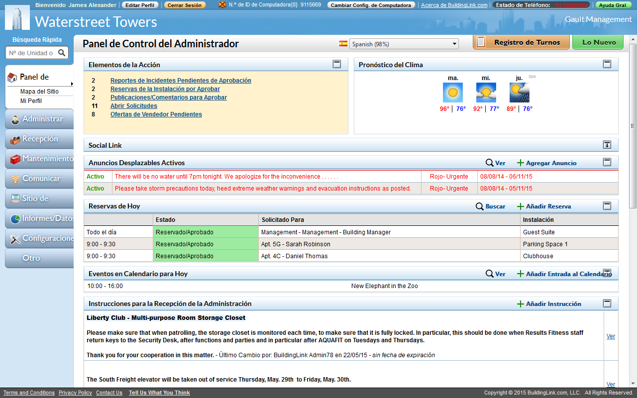 Buildinglink Interface Buildinglink Website